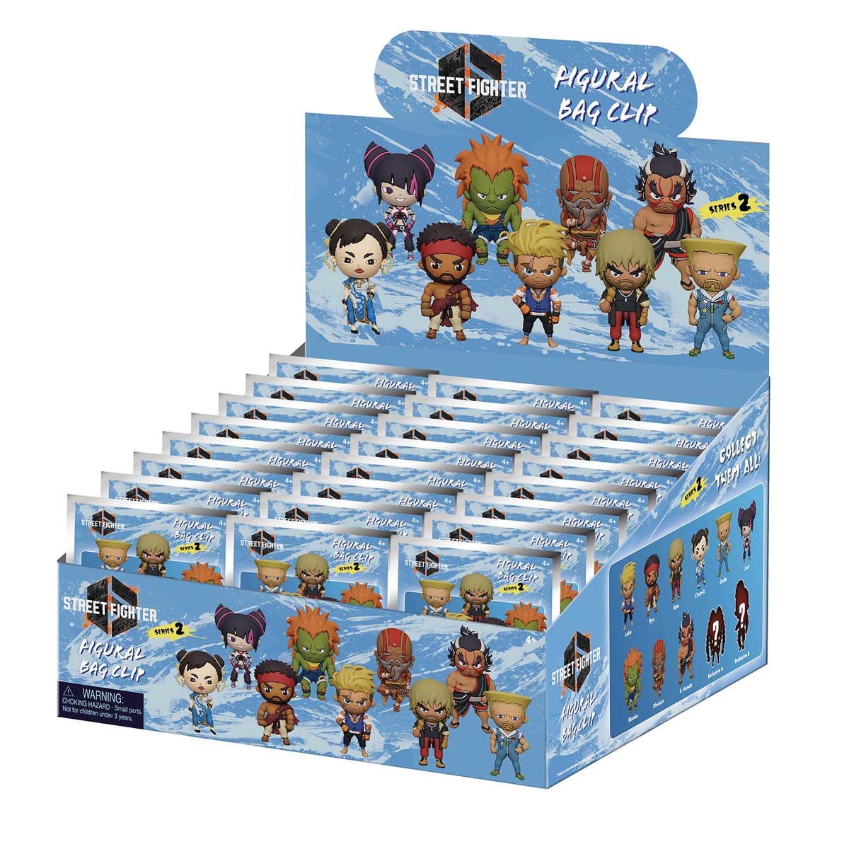 Street Fighter Series 2 3D Foam Bag Clip Random 6-Pack
