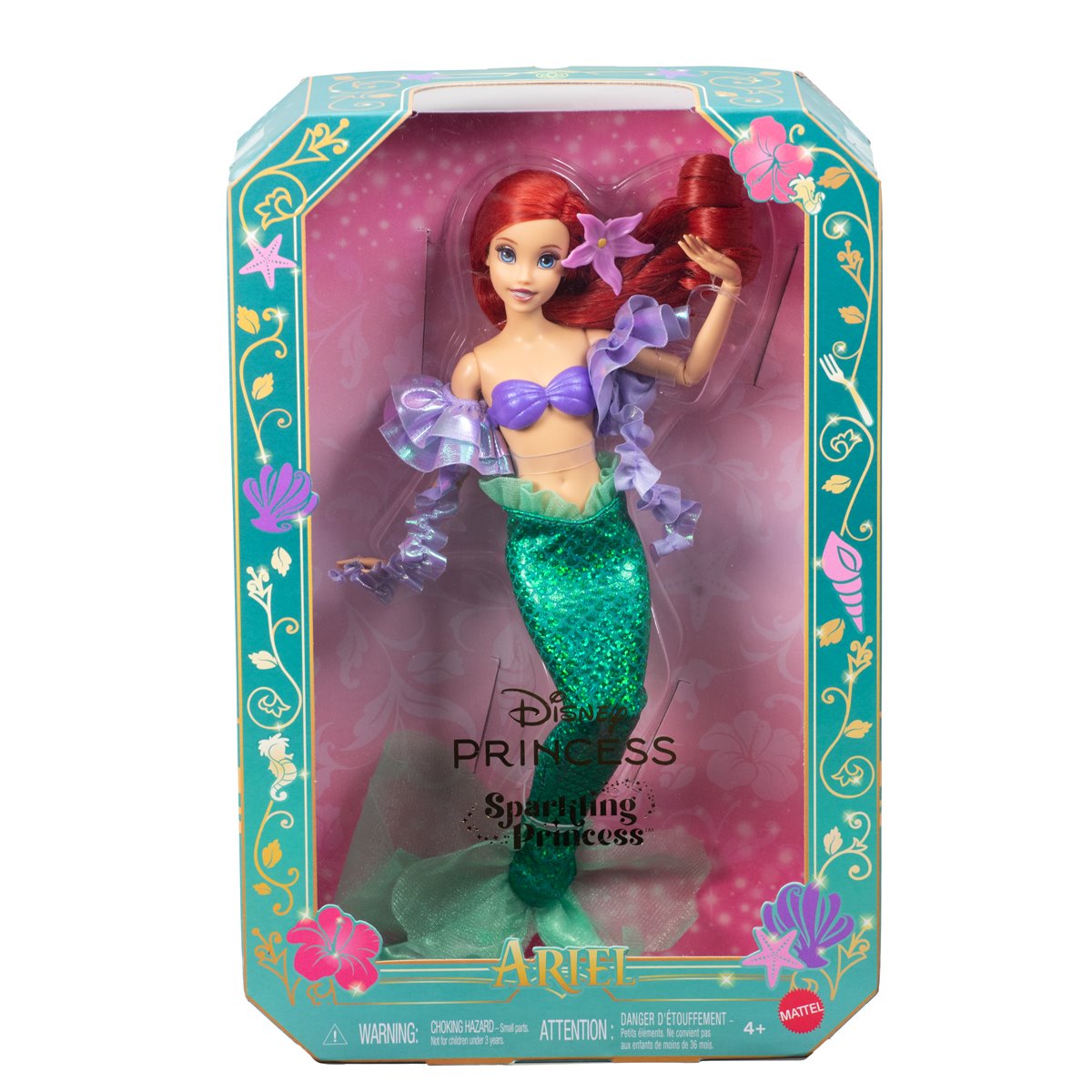 Disney Princess Sparkling Princess Ariel Fashion Doll
