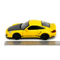 Hyper-Spec 2007 Porsche 911 Turbo 997 Yellow 1:24 Scale Die-Cast Metal Vehicle