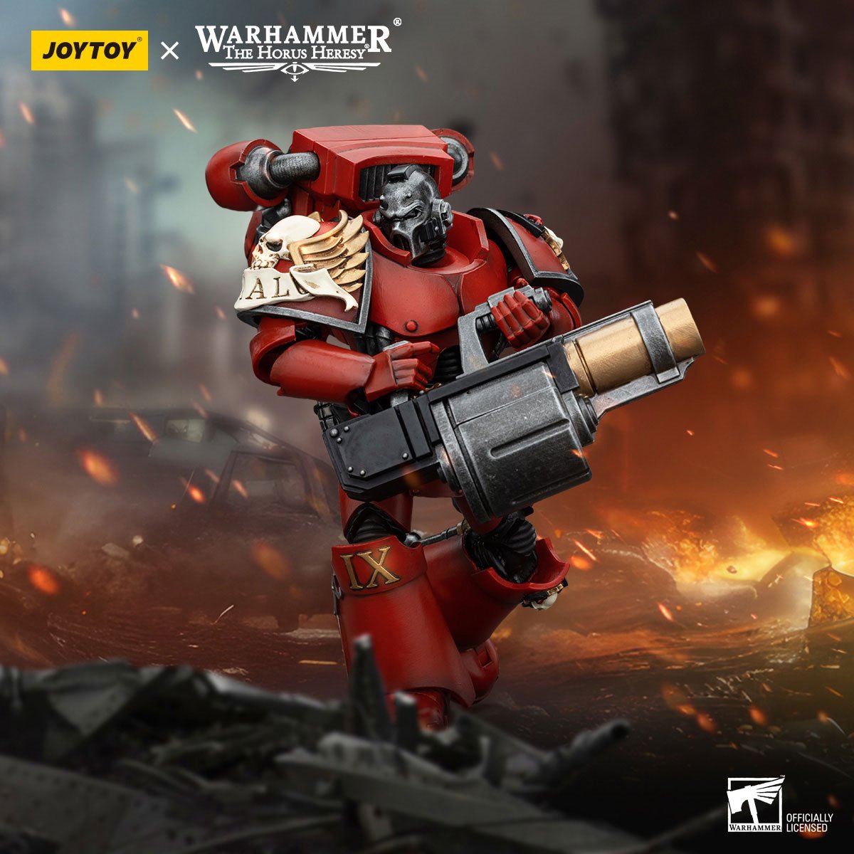Joy Toy Warhammer Horus Heresy Blood Angels Tears Squad Erelim with Grenade Launcher 1:18 Scale Action Figure