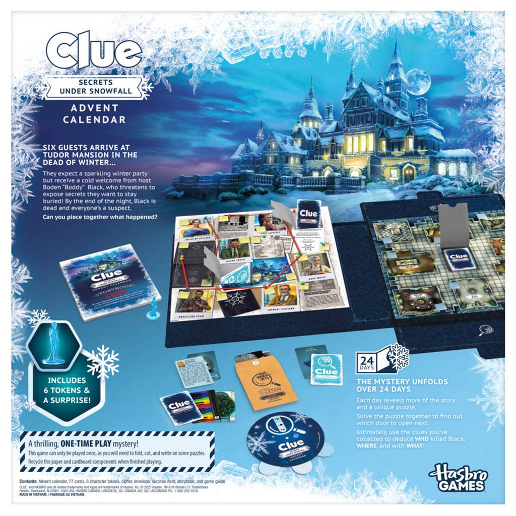 Clue Advent Calendar: Secrets Under Snowfall