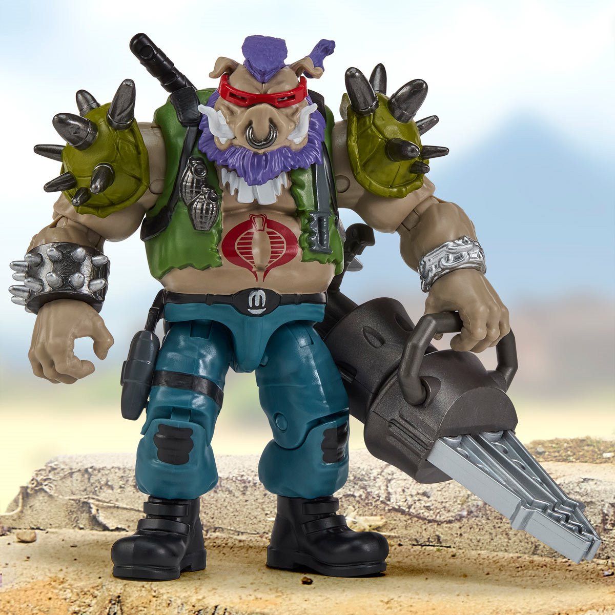 Teenage Mutant Ninja Turtles x G.I. Joe Bebop x Ripper Action Figure