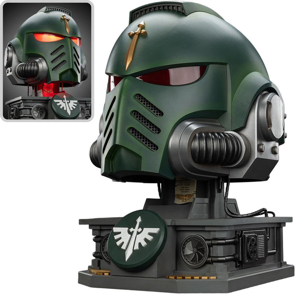 Joy Toy Warhammer 40,000 Dark Angels MkX 1:1 Scale Roleplay Helmet Prop Replica with Stand