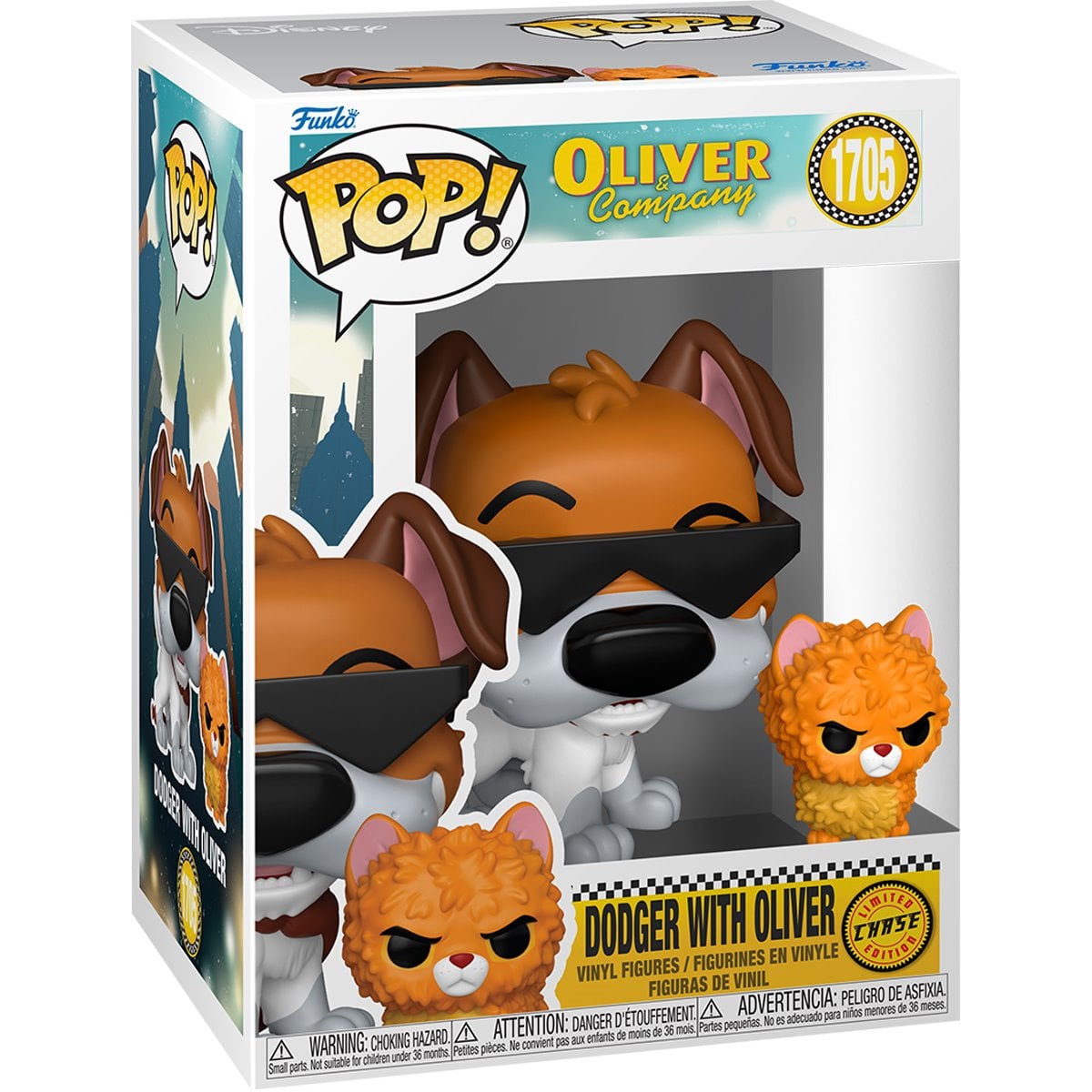 Oliver and Company Dodger with Oliver Funko Pop! Vinyl Figure and Buddy #1705