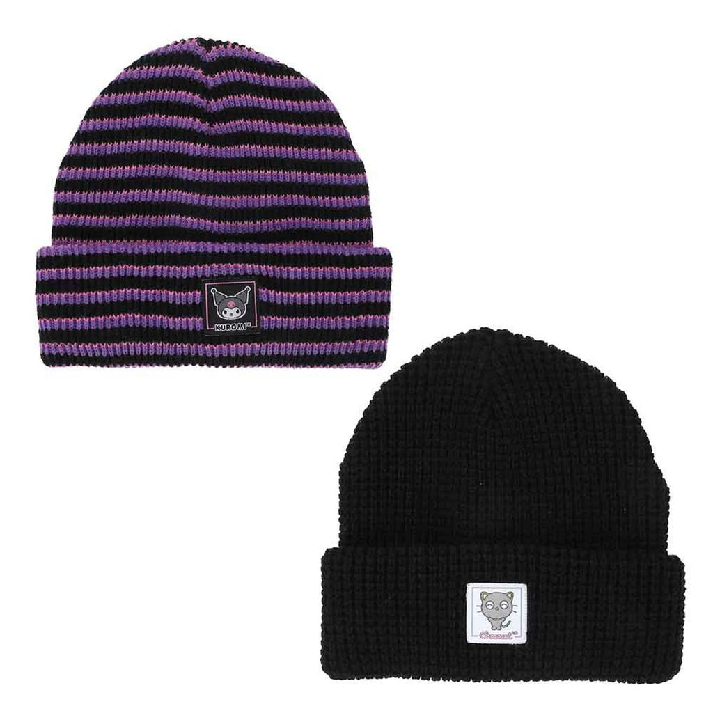 Kuromi and Chococat Cuff Beanies 2-Pack