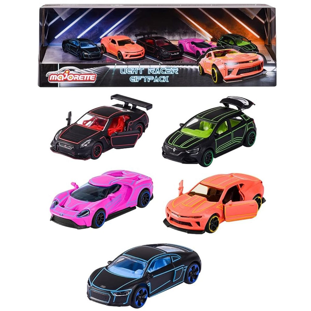 Majorette Light Racer 1:64 Scale Die-Cast Metal Vehicle 5-Pack