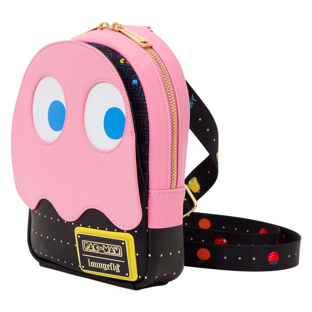 Pac-Man Pinky Ghost Glow-in-the-Dark Sling Crossbody Bag