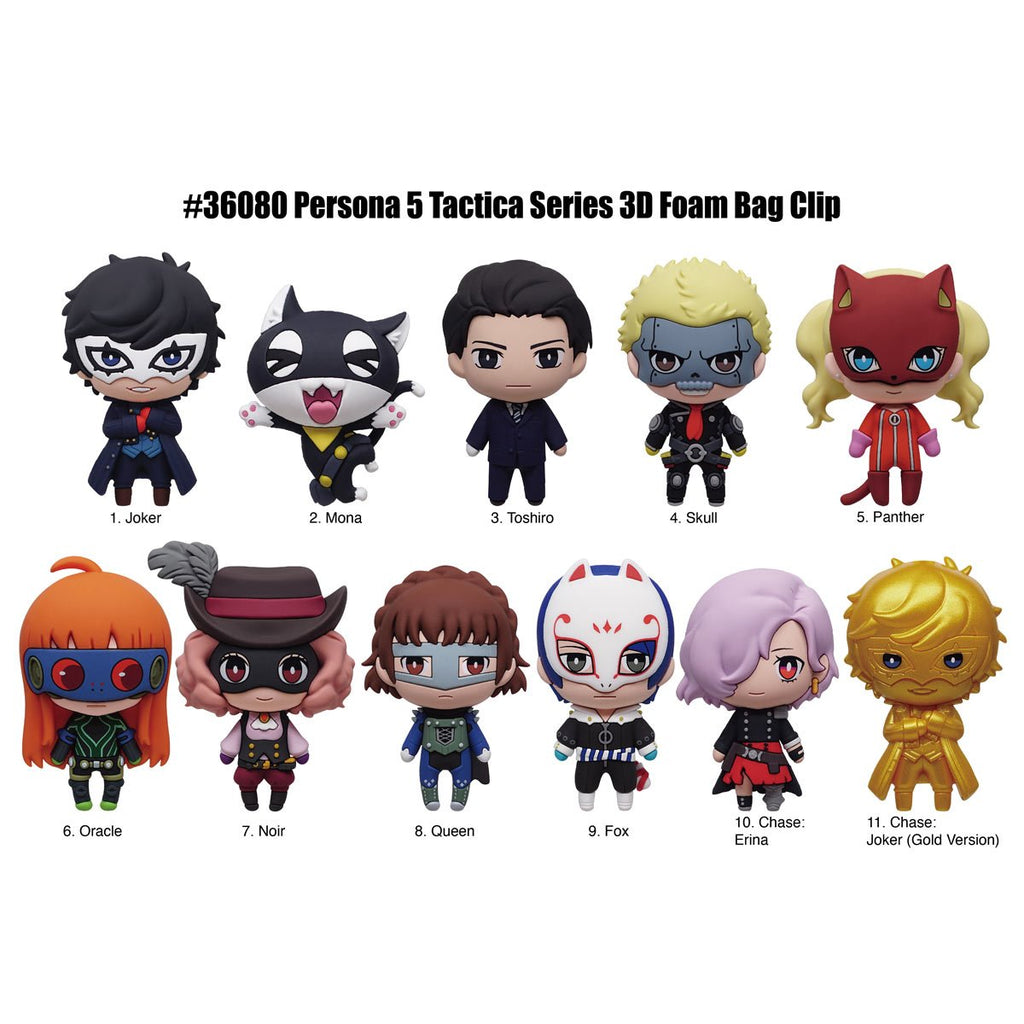 Persona 5 Tactica 3D Foam Bag Clip Display Case of 24