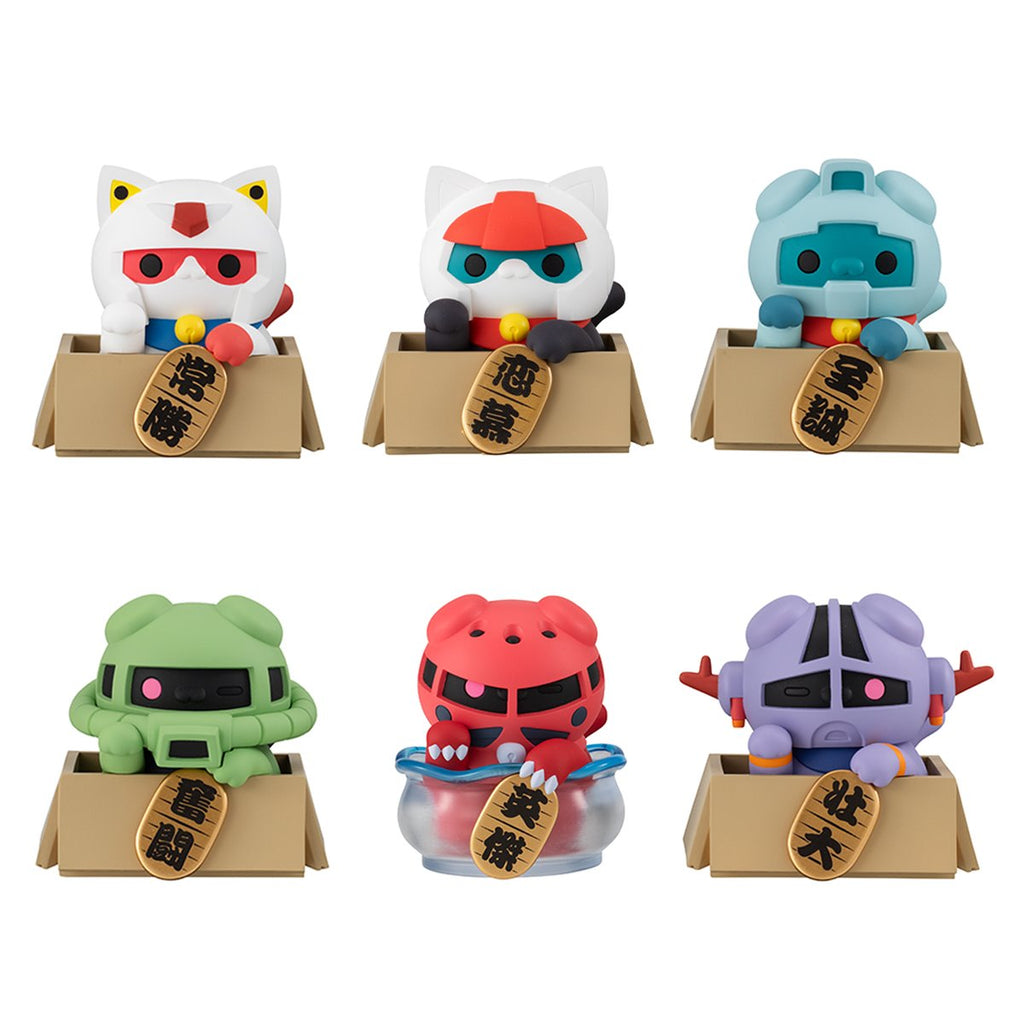 Mobile Suit Gundam Nyandam Luckycat Mega Cat Project Mini-Figure Case of 6