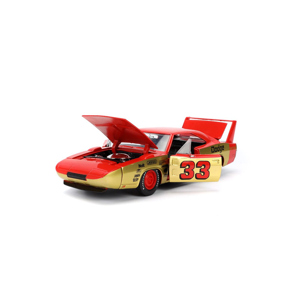 Bigtime Muscle 1969 Red Dodge Charger Daytona 1:24 Scale Die-Cast Metal Vehicle