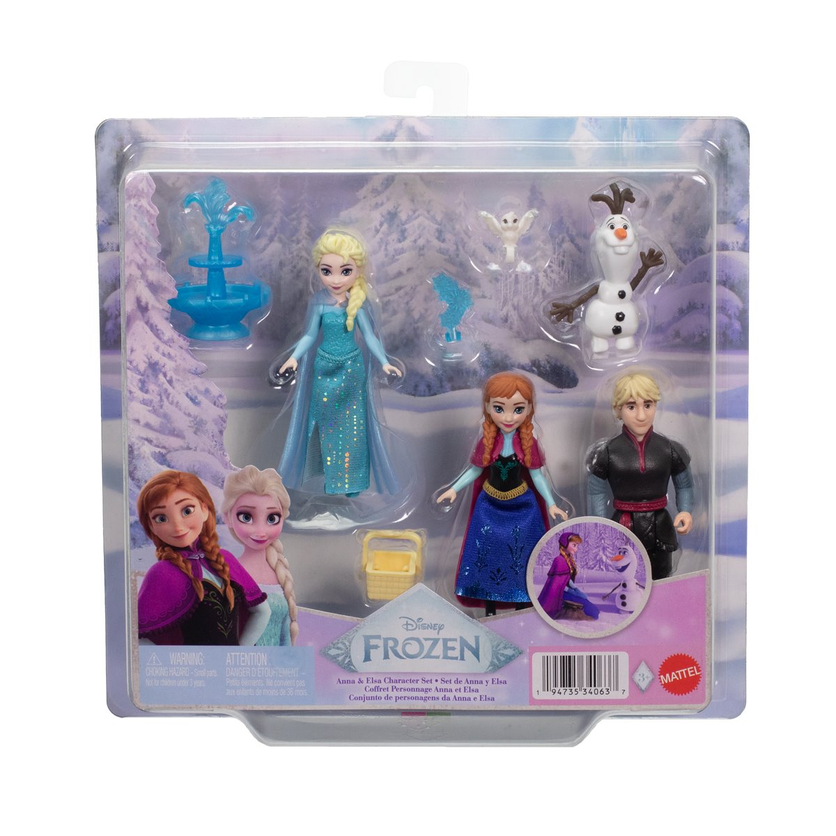 Disney Frozen Anna and Elsa Character Mini-Figure Set