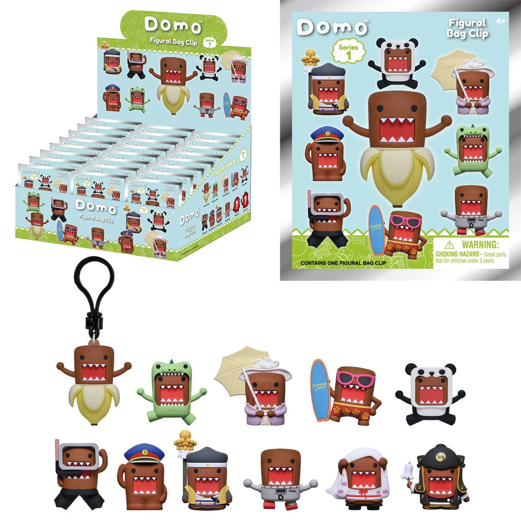 Domo-Kun 3D Foam Bag Clip Random 6-Pack