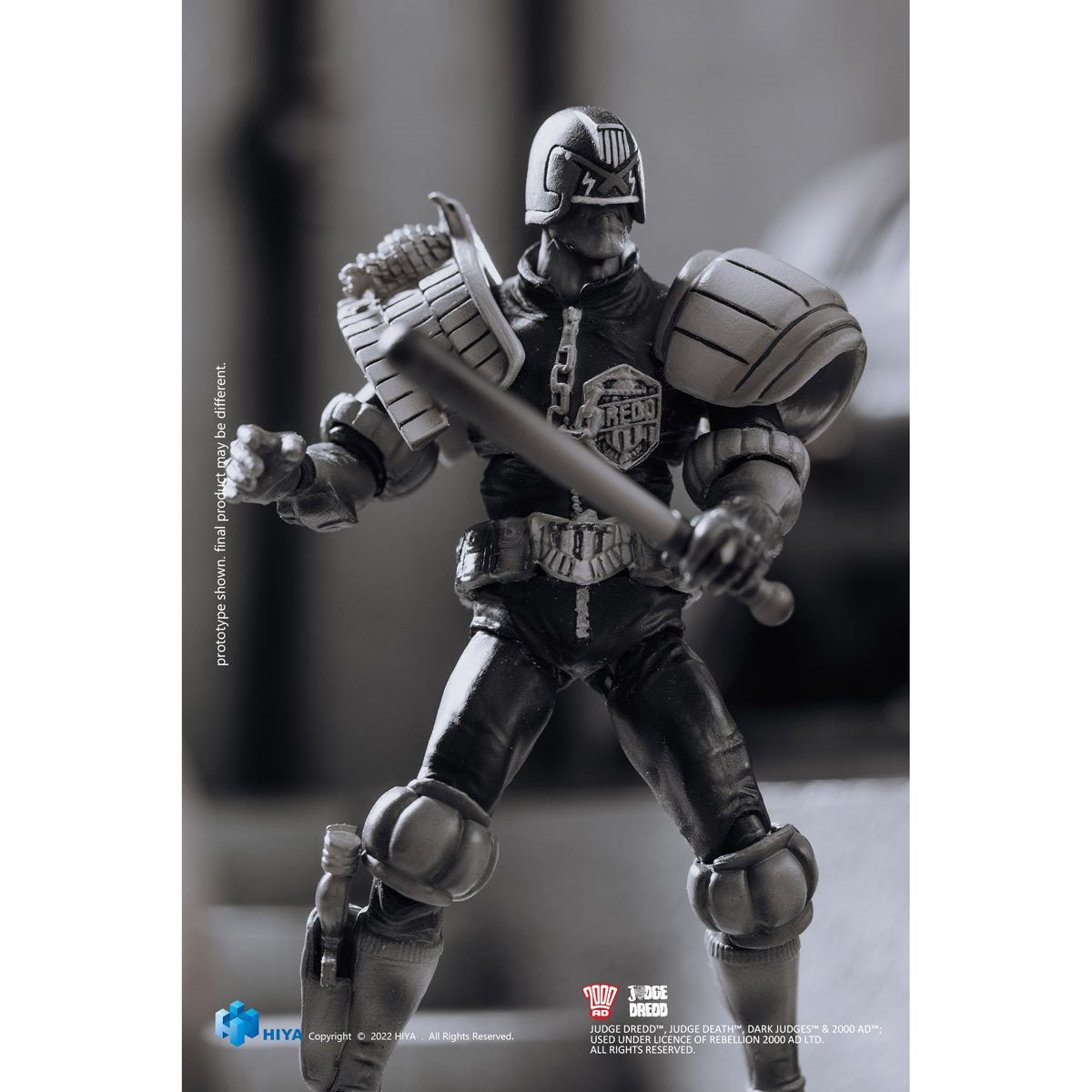 Judge Dredd Black and White Exquisite Mini Series 1:18 Scale Action Figure