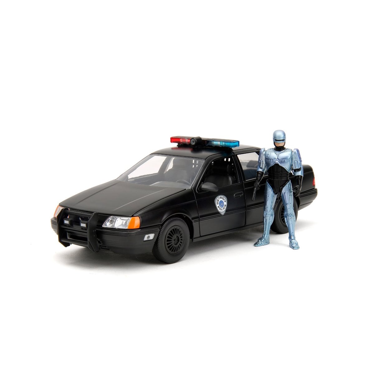 Hollywood Rides RoboCop OCP Ford Taurus 1:24 Scale Die-Cast Metal Vehicle with RoboCop Figure