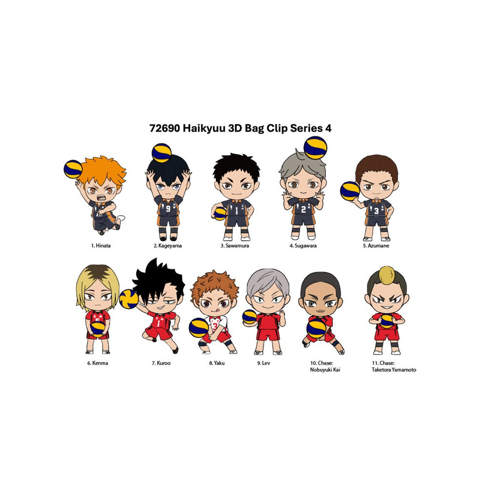 Haikyu!! Series 4 3D Foam Bag Clip Random 6-Pack
