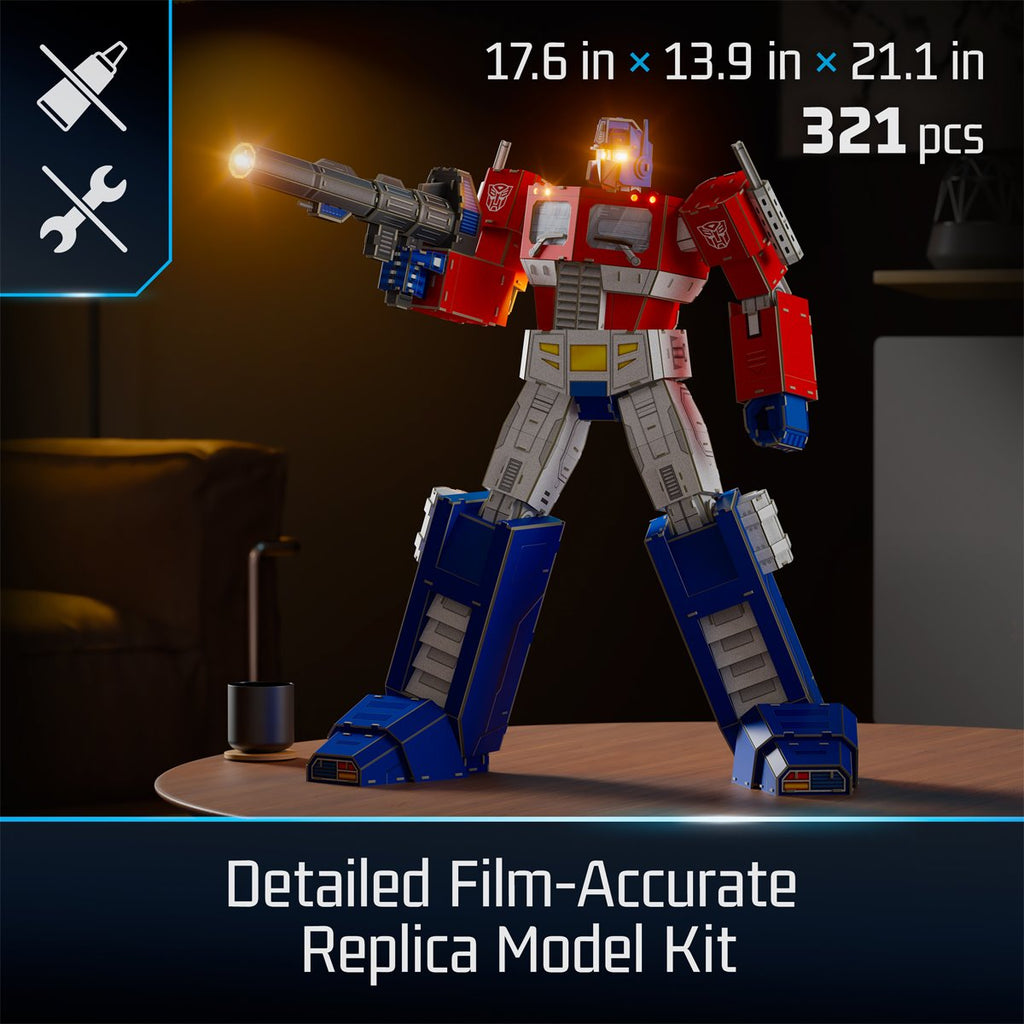 Transformers 4D Build Optimus Prime 3D Puzzle Model Kit with LED Lights