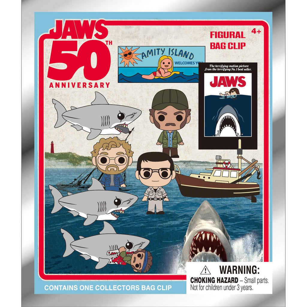 Jaws 50th Anniversary 3D Foam Bag Clip Random 6-Pack