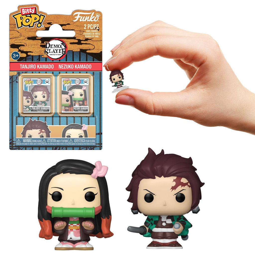 Demon Slayer Tanjiro Kamado and Nezuko Kamado Funko Bitty Pop! Mini-Figure 2-Pack