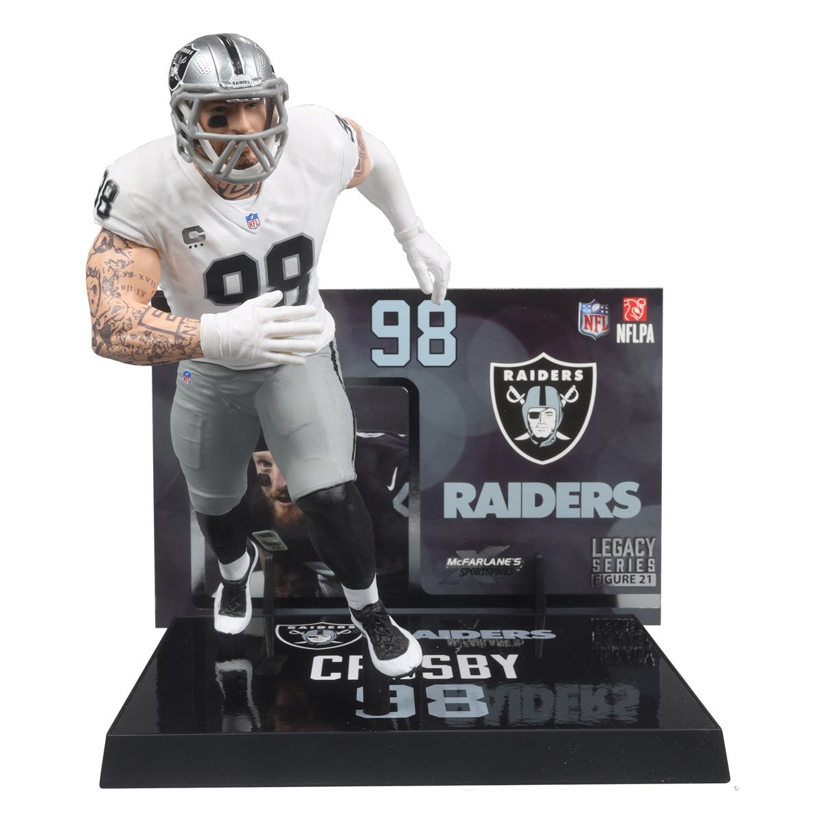 NFL SportsPicks 2024 Wave 2 Las Vegas Raiders Maxx Crosby 7-Inch Scale Posed Figure