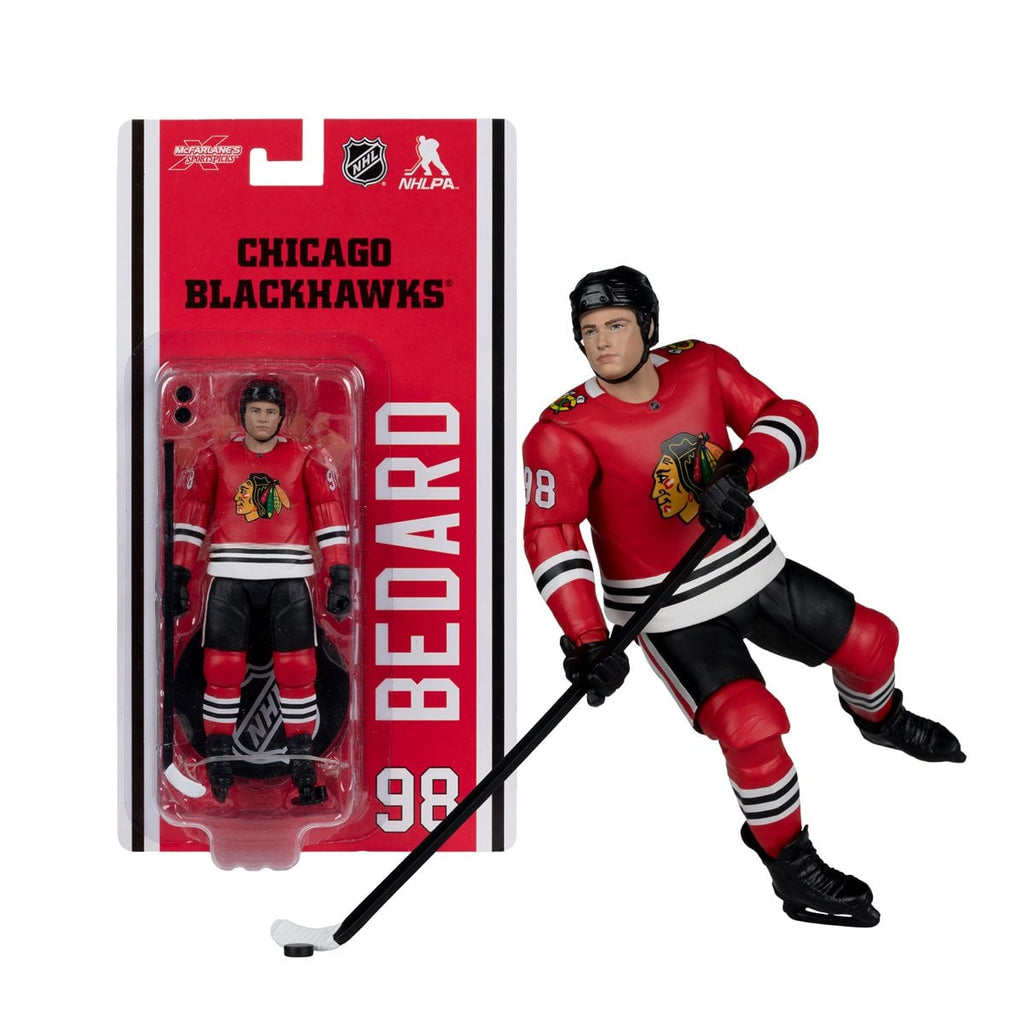 NHL McFarlanes SportsPicks Chicago Blackhawks Connor Bedard 6-Inch Scale Articulated Action Figure