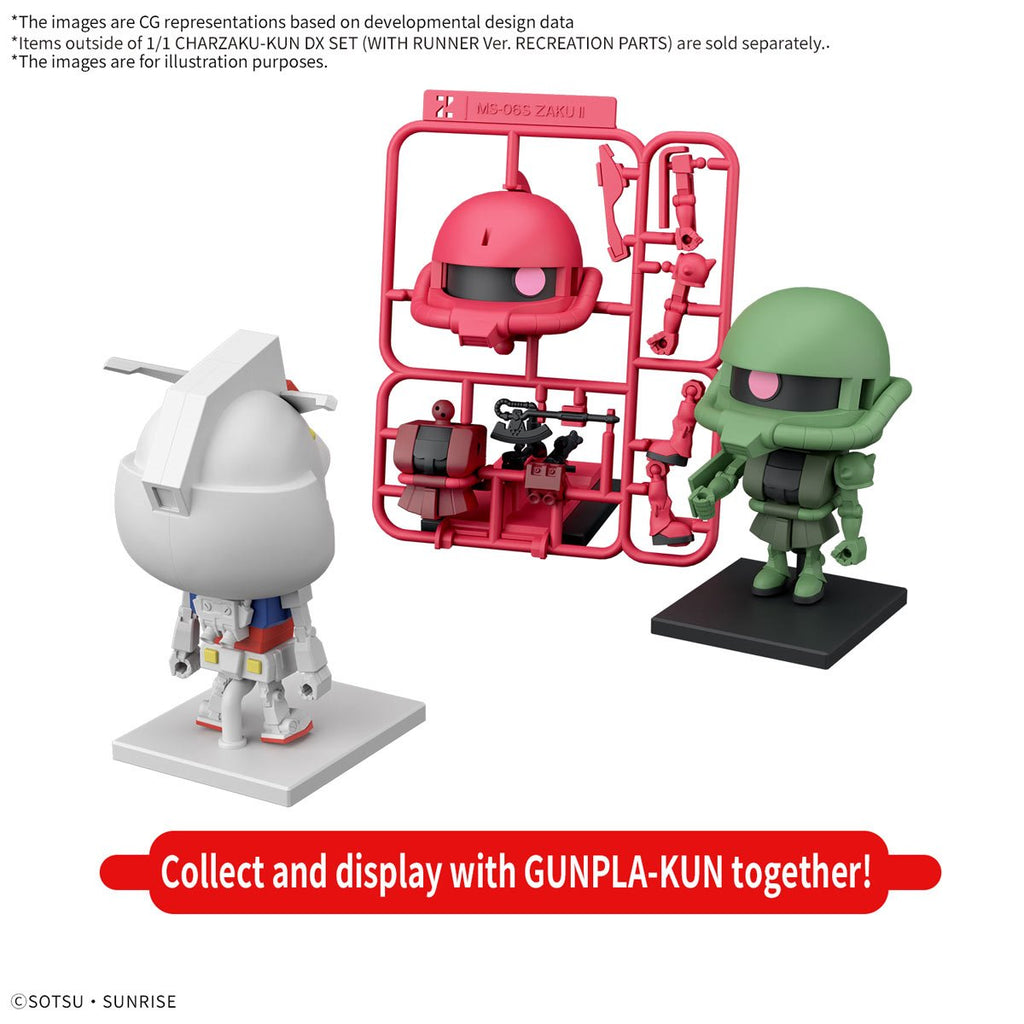 Mobile Suit Gundam Gundam CharZaku-kun DX Set with Runner Version Recreation Parts 1:1 Scale Model Kit