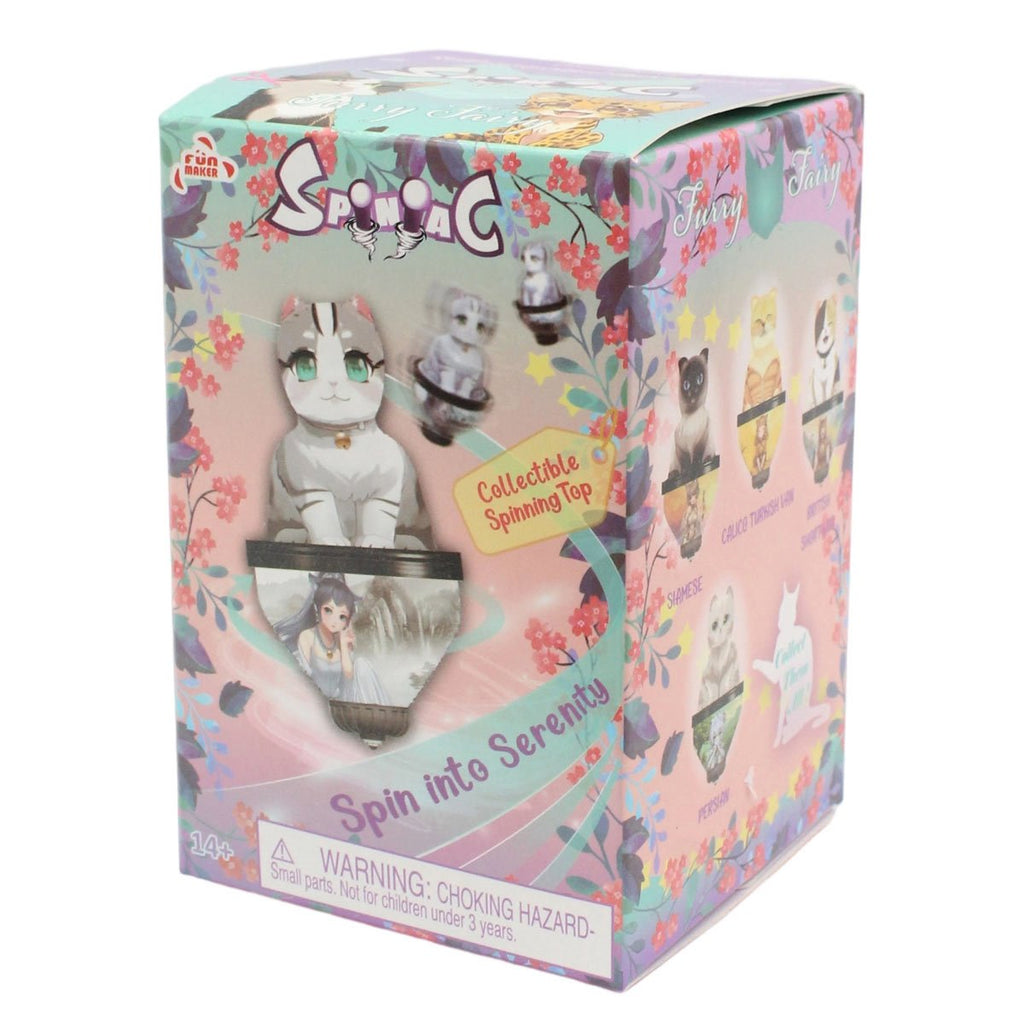 Fun Maker Spiniac Furry Fairy Blind Box Spinning Top Display Case of 12