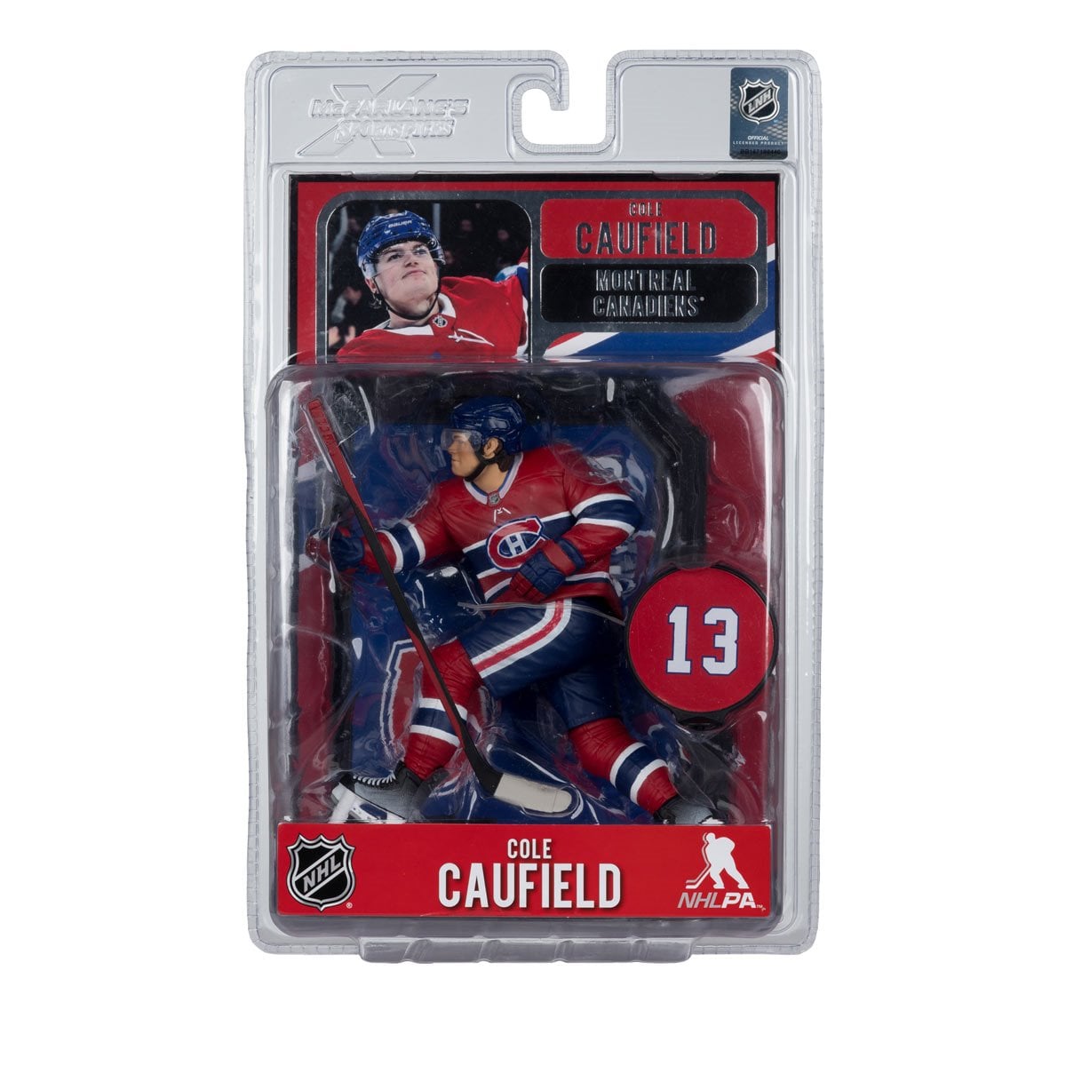 NHL SportsPicks Montreal Canadiens Cole Caufield Alternate Jersey 7-Inch Posed Figure