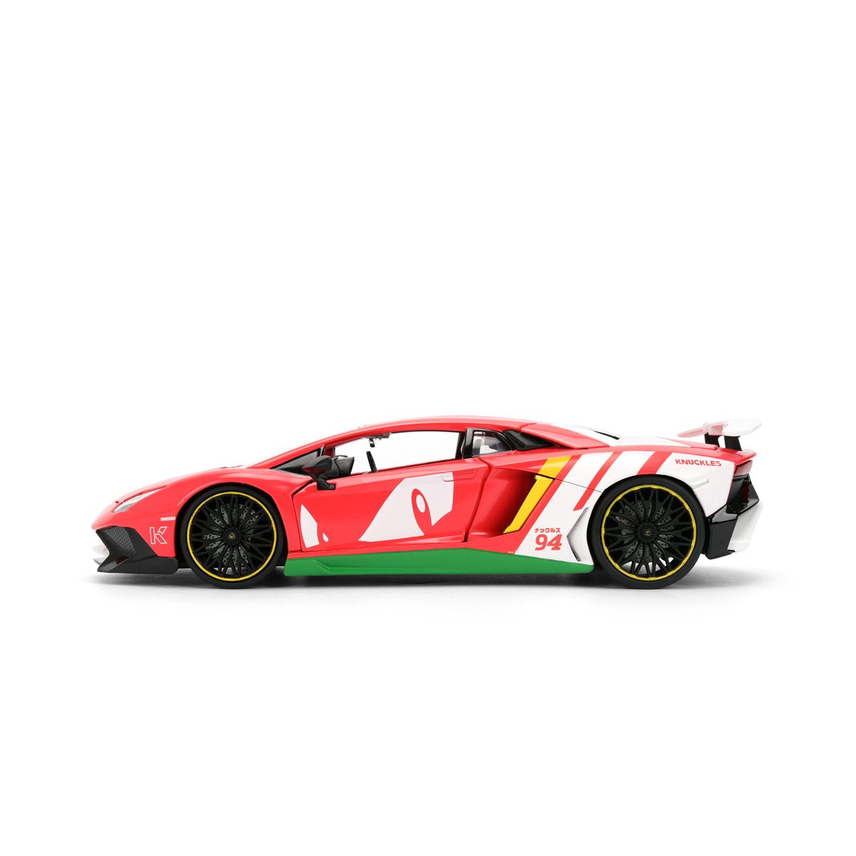 Hollywood Rides Sonic the Hedgehog Classic Lamborghini Aventador SV 1:24 Scale Die-Cast Metal Vehicle & Knuckles Figure