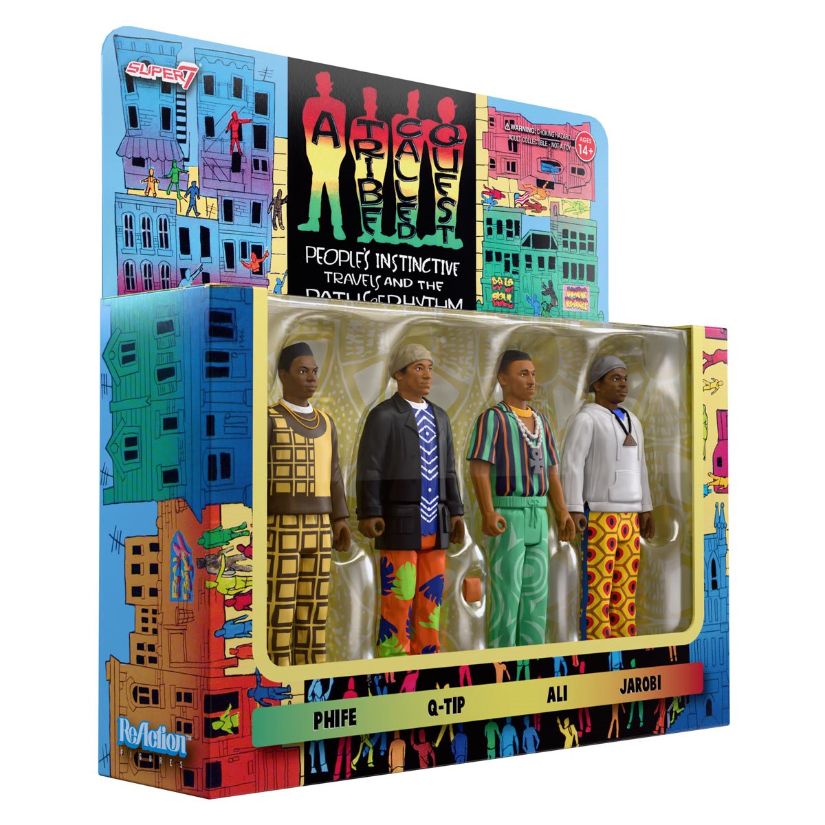 A Tribe Called Quest People's Instinctive Travels and the Paths of Rhythm 3 3/4-Inch ReAction Figures 4-Pack