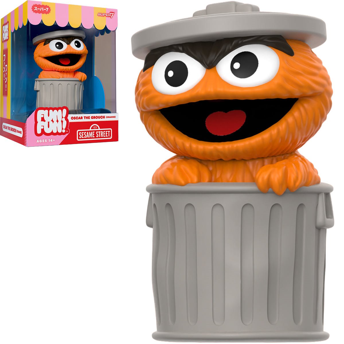 Sesame Street Oscar the Grouch (Orange) FUN! FUN! Vinyl Figure