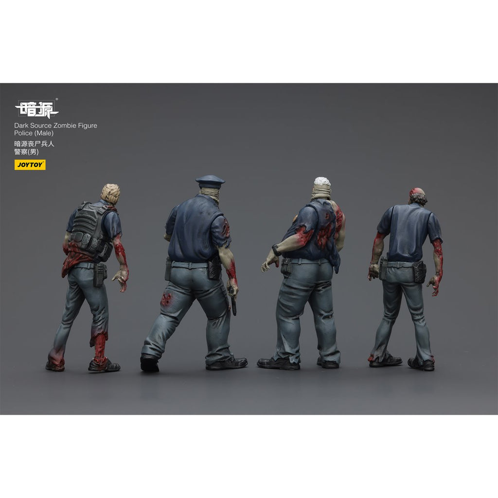 Joy Toy Dark Source Zombie Police 1:25 Scale Action Figure 4-Pack