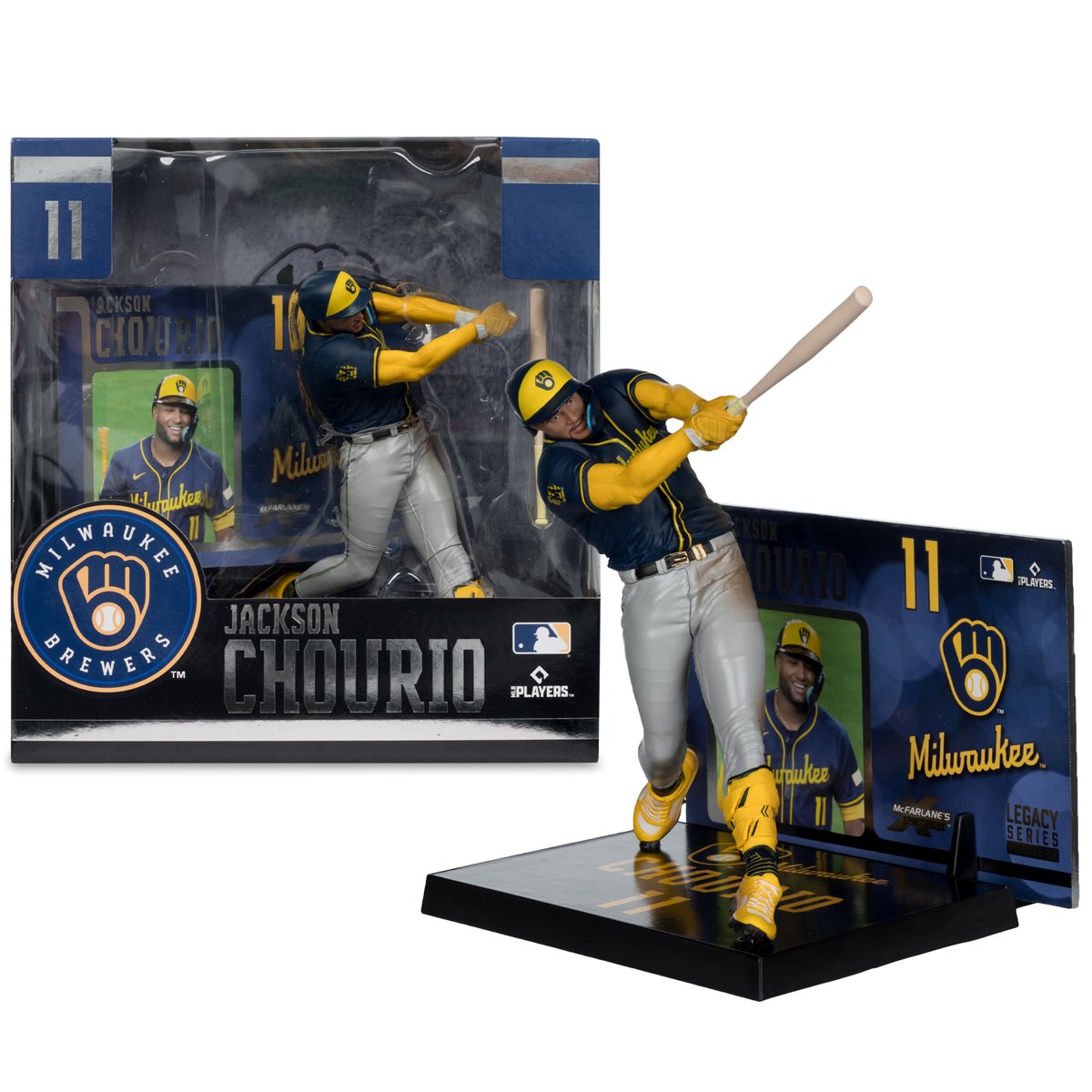 MLB SportsPicks Milwaukee Brewers Jackson Chourio 7-Inch Posed Figure