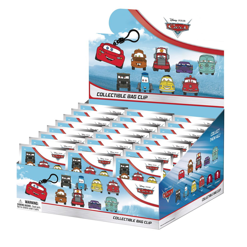 Cars 3D Foam Bag Clip Random 6-Pack