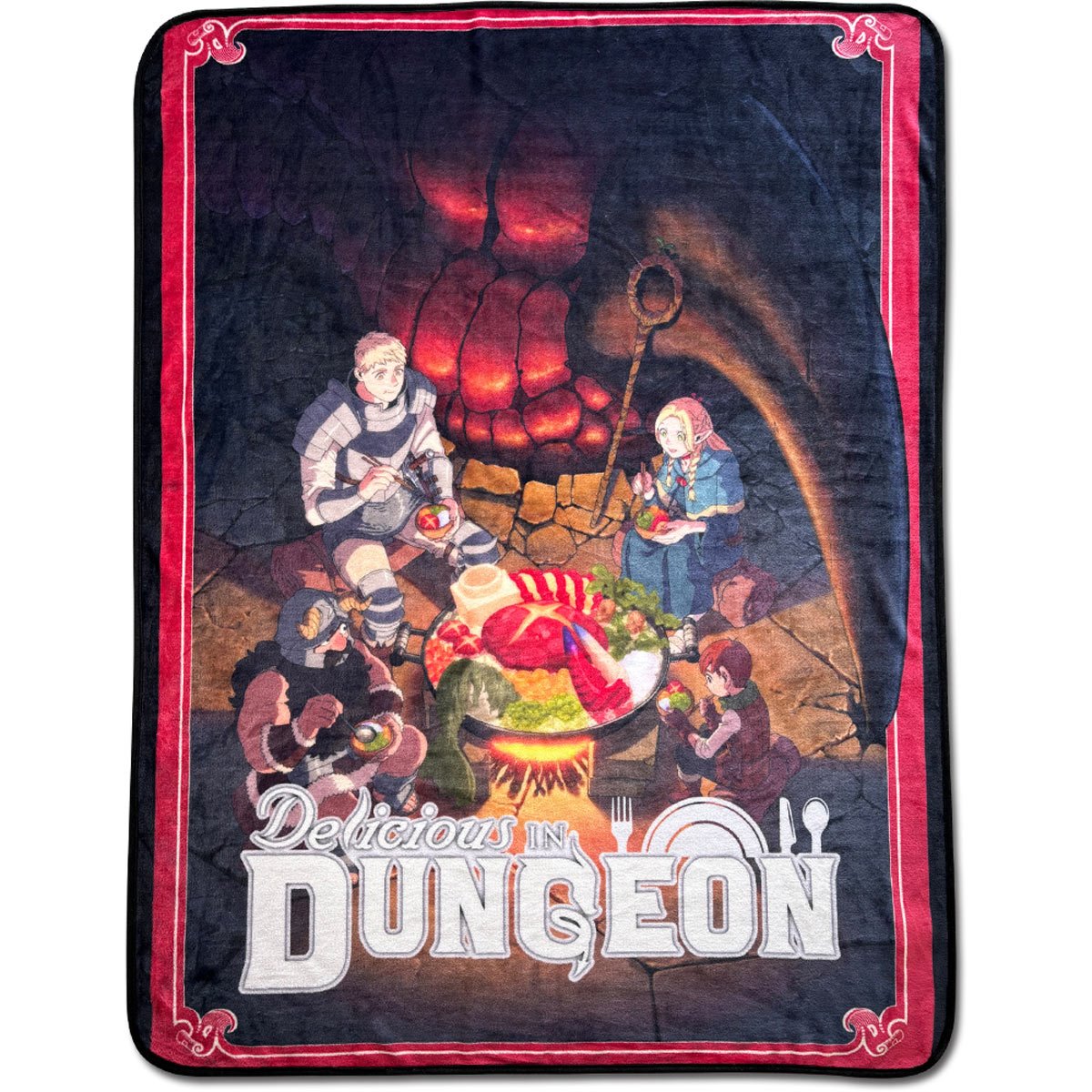 Delicious in Dungeon Teaser Visual Art Throw Blanket