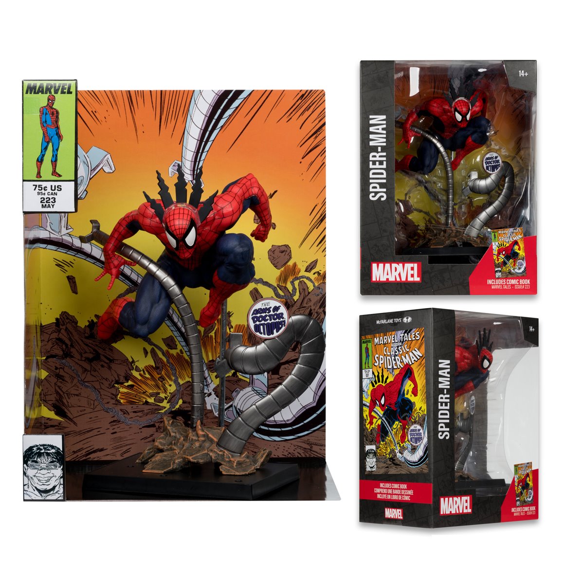 Marvel Wave 5 Spider-Man Marvel Tales #223 1:6 Scale Posed Figure with Scene and Comic