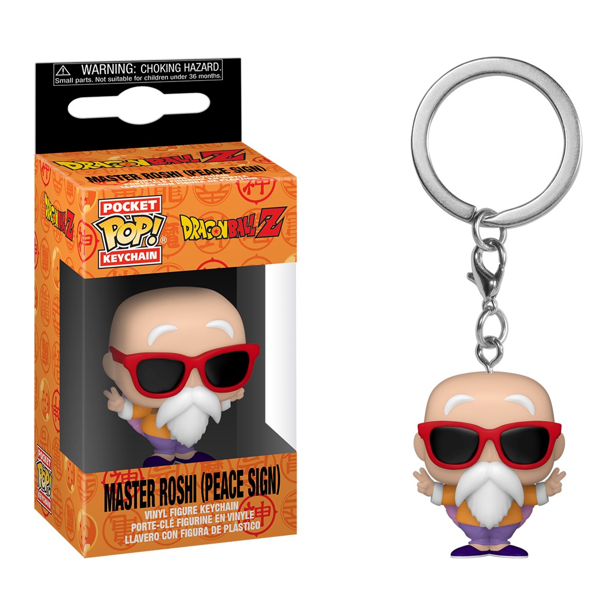 Dragon Ball Z Master Roshi Peace Sign Funko Pocket Pop! Key Chain
