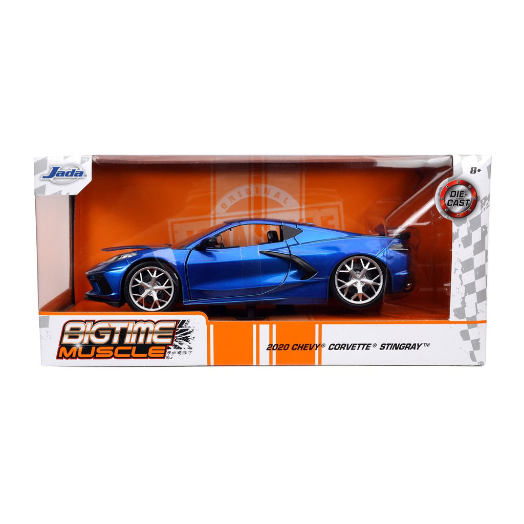 Bigtime Muscle 2020 Chevy Corvette Stingray Candy Blue 1:24 Scale Die-Cast Metal Vehicle