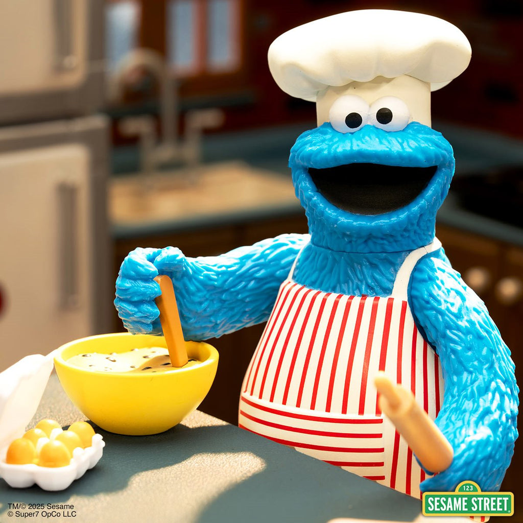 Sesame Street Chef Cookie Monster 3 3/4-Inch ReAction Figure