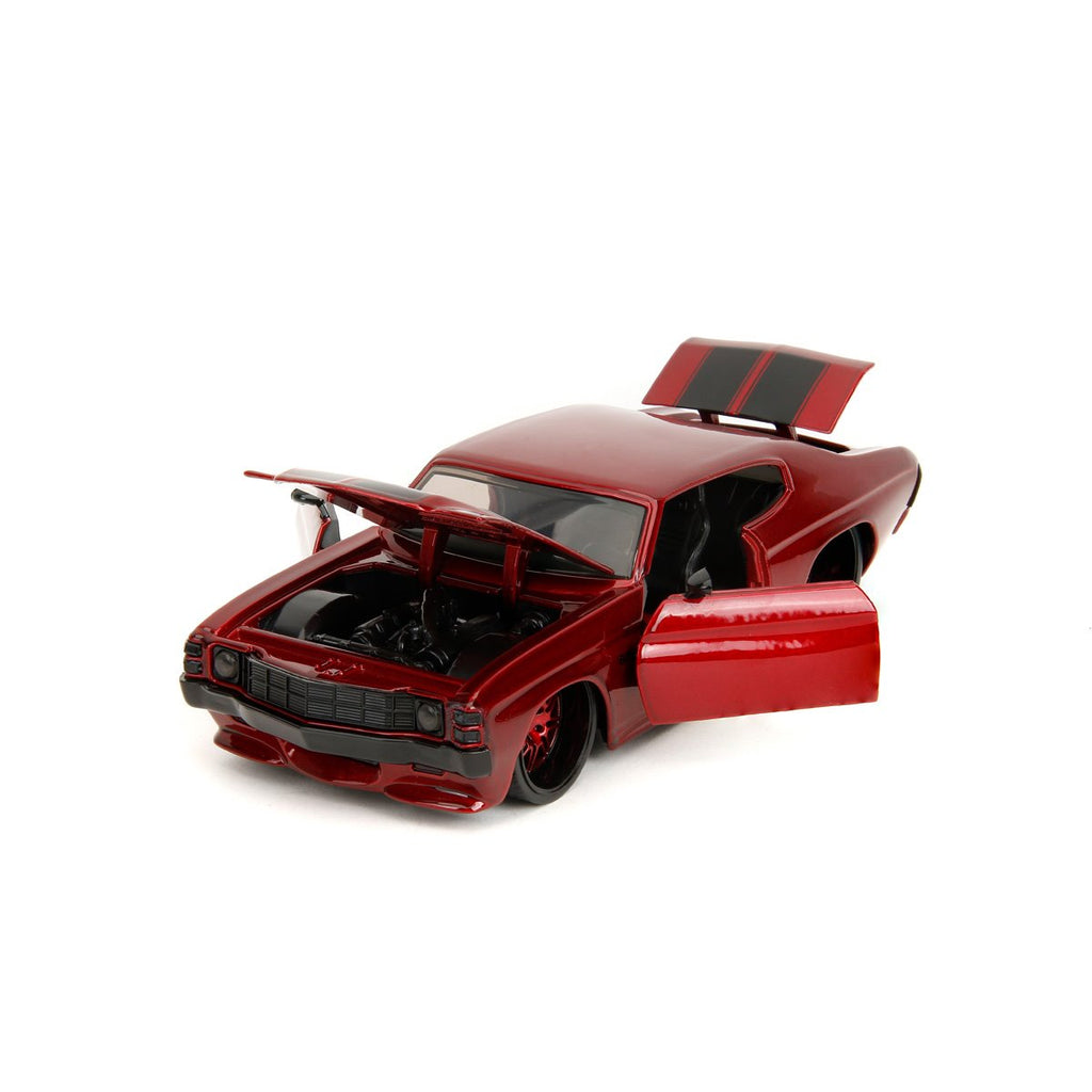 Pink Slips 1971 Chevy SS Candy Red 1:24 Scale Die-Cast Metal Vehicle