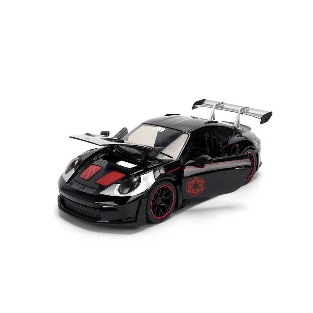 Hollywood Rides Star Wars Porsche 911 GT3 RS 992 1:24 Scale Die-Cast Metal Vehicle with Darth Vader Figure
