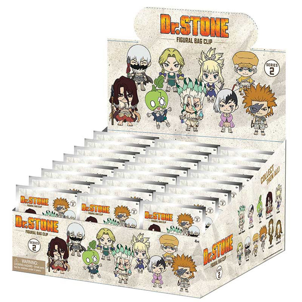 Dr. Stone Series 2 3D Foam Bag Clip Display Case of 24