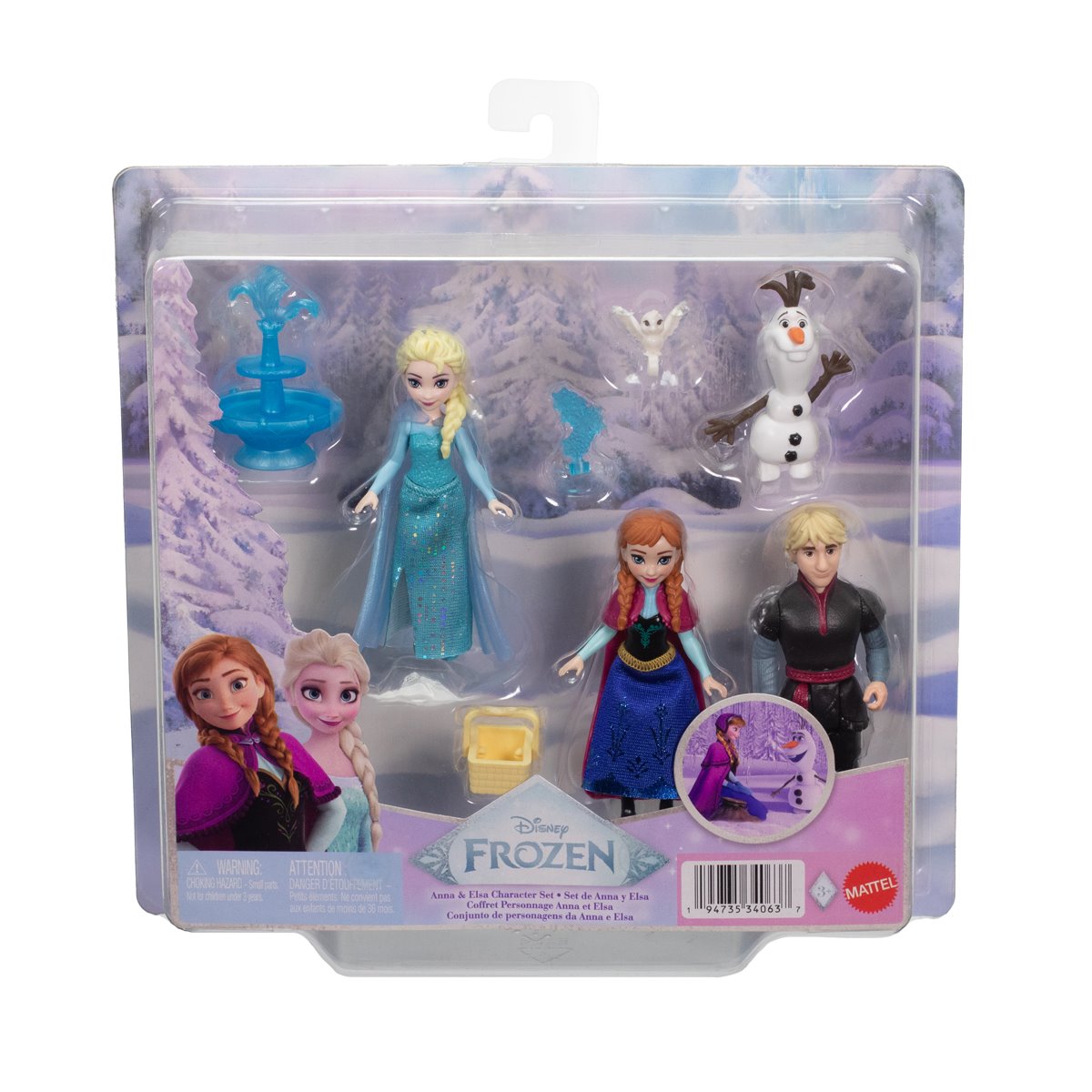 Disney Frozen Anna and Elsa Character Mini-Figure Set