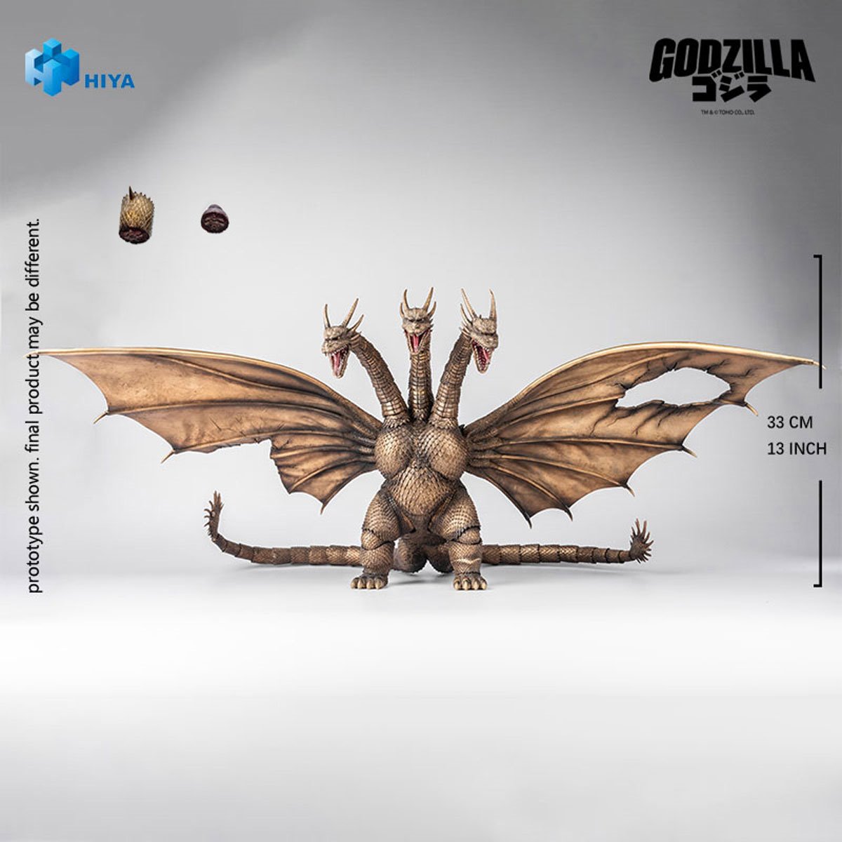 Godzilla vs. King Ghidorah 1991 King Ghidorah Battle Damaged Exquisite Basic Series Action Figure