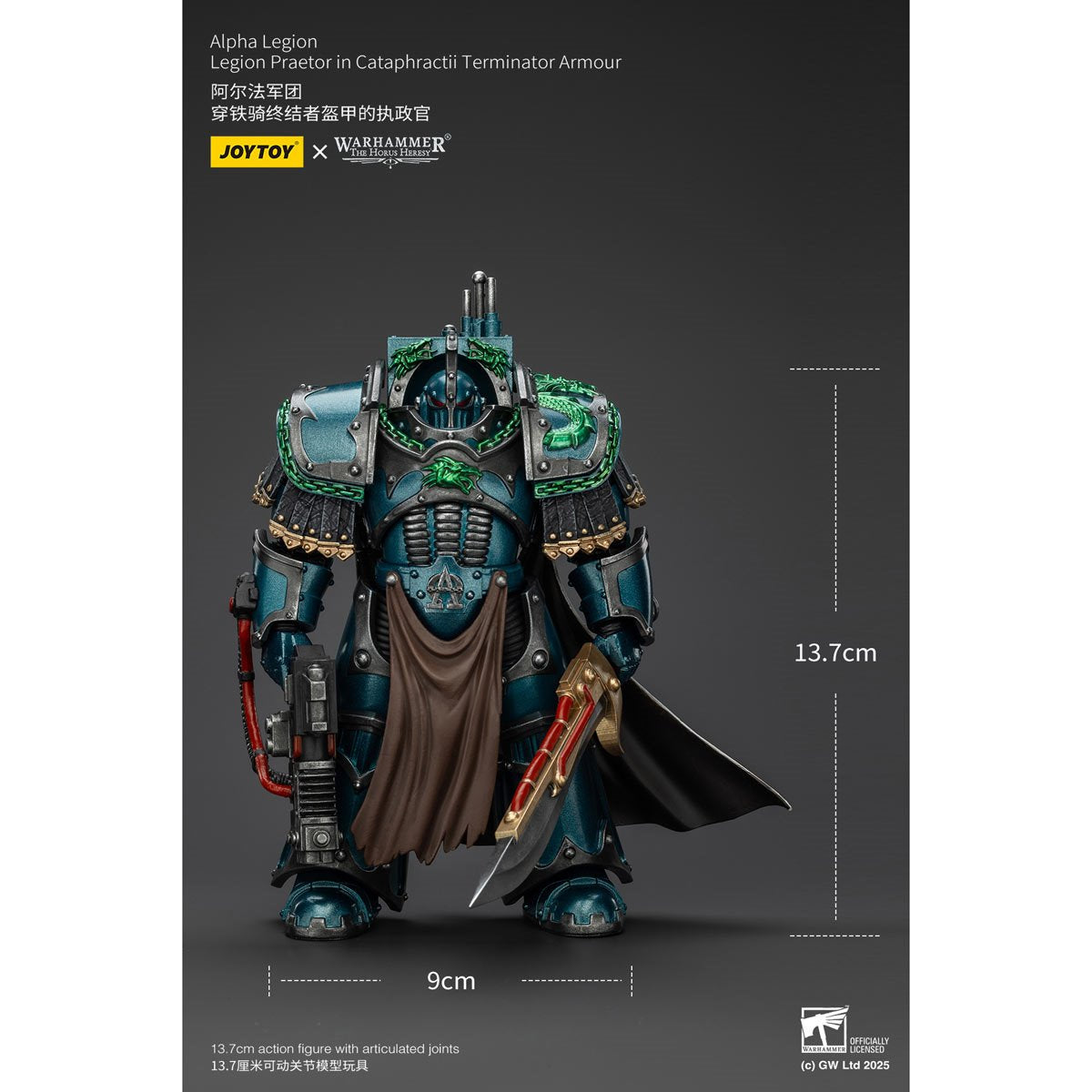 Joy Toy Warhammer The Horus Heresy Alpha Legion Legion Praetor Cataphractii Terminator Armor 1:18 Scale Action Figure