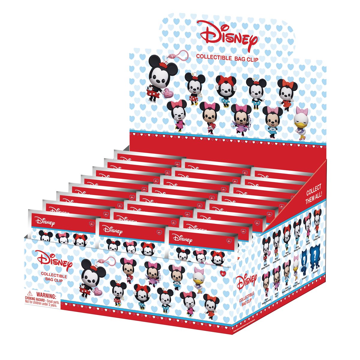 Minnie Mouse 3D Foam Bag Clip Display Case of 24