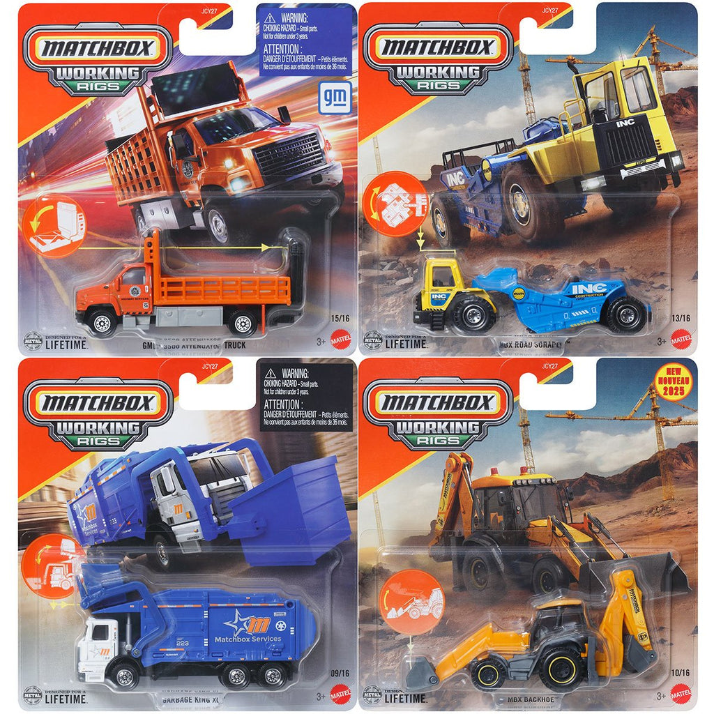 Matchbox Real Working Rigs 2025 Wave 4 Case of 6