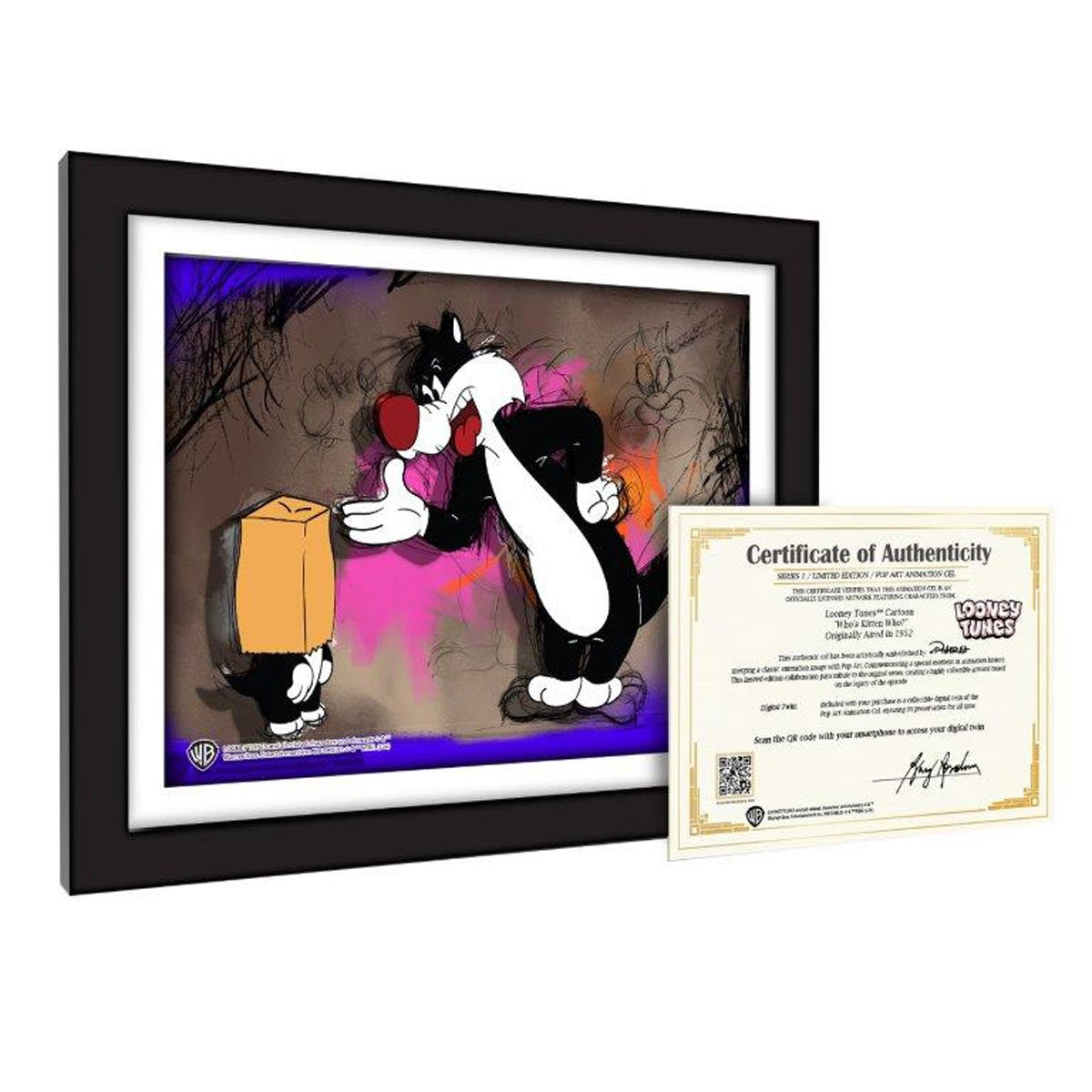 Looney Tunes Who's Kitten Who? #1104 Animation Cel Artist Edition Framed Art Print