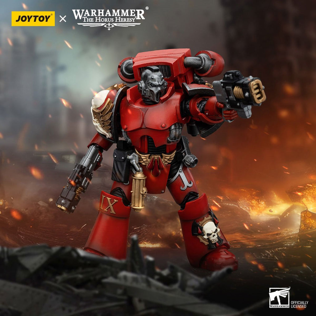 Joy Toy Warhammer Horus Heresy Blood Angels Tears Squad Erelim with Volkite Serpentas 1:18 Scale Action Figure