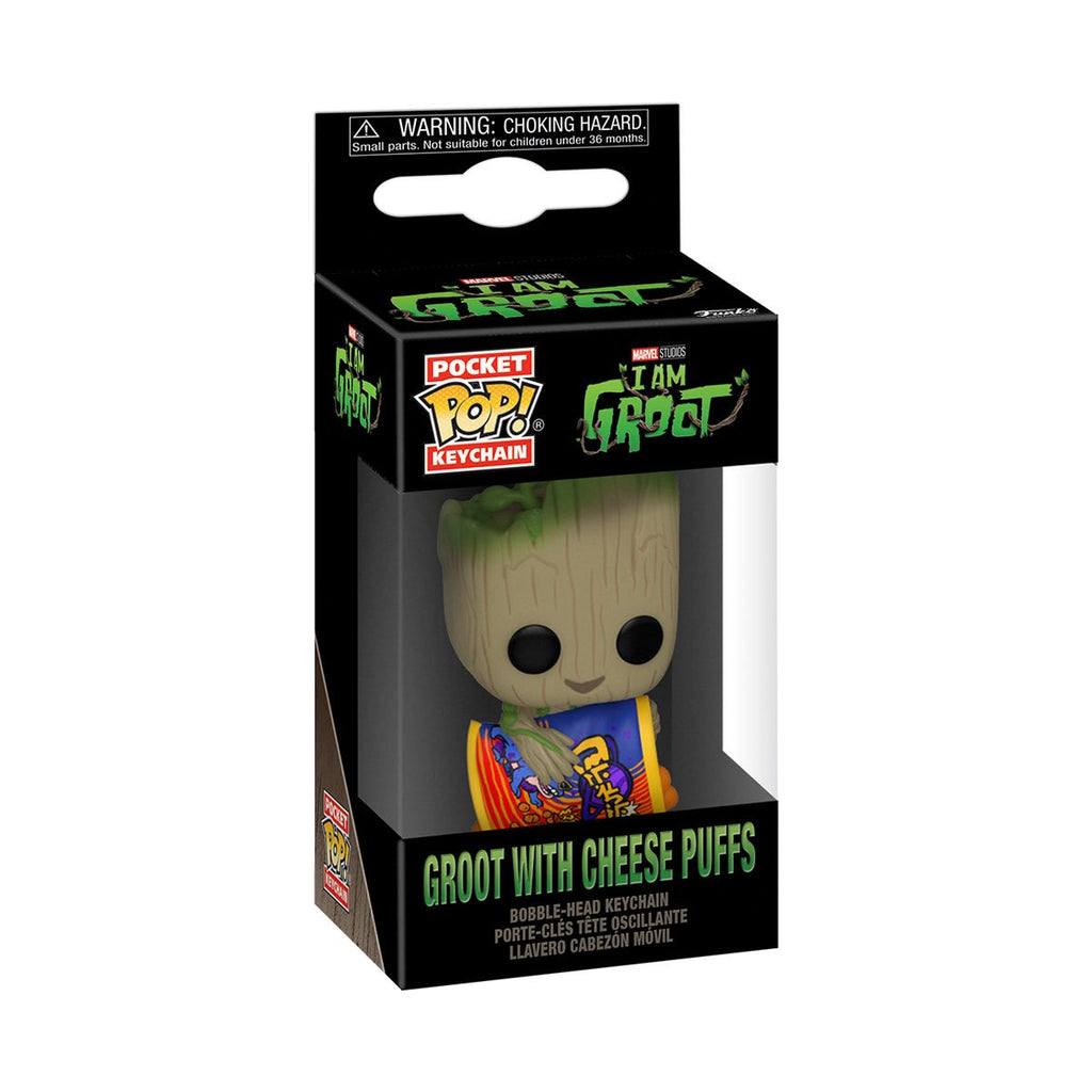 I Am Groot with Cheese Puffs Funko Pocket Pop! Key Chain