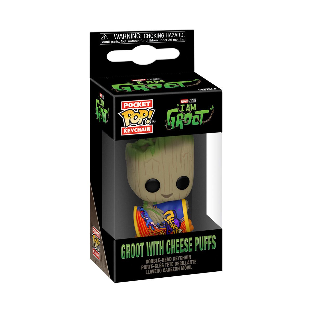 I Am Groot with Cheese Puffs Funko Pocket Pop! Key Chain